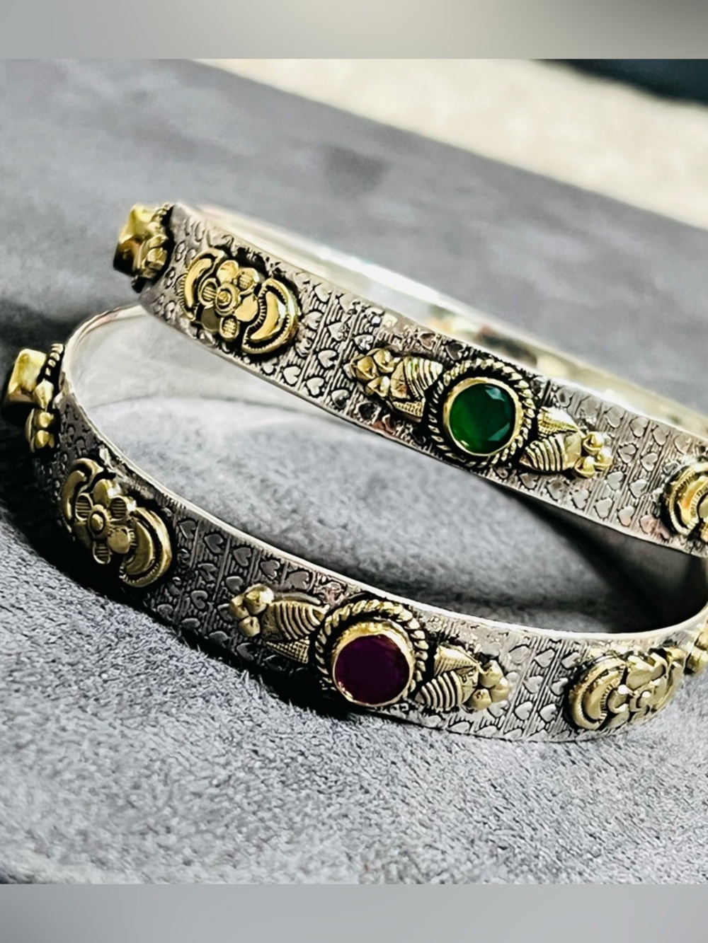 Beautiful 925 silver Kade bracelets pair
